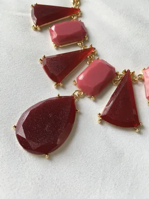 GNW Pink And Gold Statement Necklace thumbnail 3