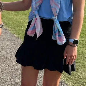 Rouched Peplum Black Skirt thumbnail 1