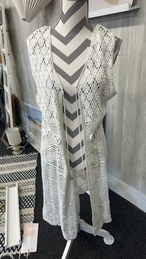 White Stag Crochet Vest thumbnail 2