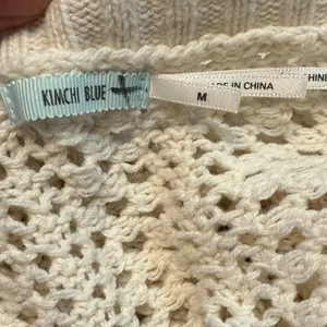 Kimchi Blue Bream Crochet Open Front Oversized Slouchy Cardigan Size M thumbnail 2