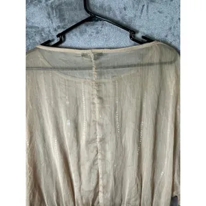 Y2K Baddie Boho‎ Glam Sequin Batwing Peplum Party Festival Top Women's Large thumbnail 4