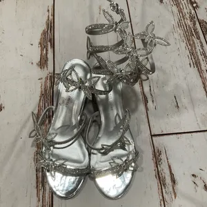 Nwot Wild‎ Diva Butterfly Wrapped Rhinestone Sandals thumbnail 9