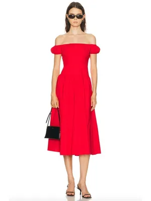 Caroline Constas Augusta Drop Waist Maxi Dress High Risk Red Womens Size XS thumbnail 10