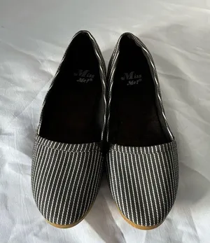Miss Me Women's Striped Black and White Loafers thumbnail 1
