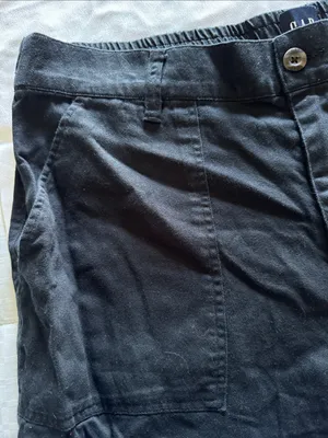 Gap Women’s Elastic Waist Black Cargo Jogger Pants thumbnail 5