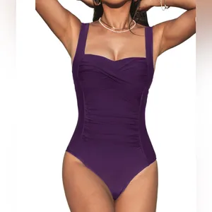 #S36 - Cupshe Elegant Purple One-Piece Swimsuit - Large thumbnail 2