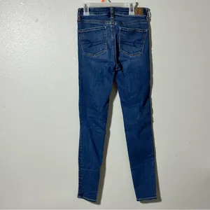 American Eagle Women Blue‎ Denim Hi-Rise Jegging Jeans Next Level Stretch size 0 thumbnail 5
