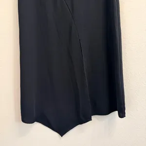 Zara Black Asymmetric Hem Midi‎ Skirt Small NWT Slit Minimalist Business Casual thumbnail 5