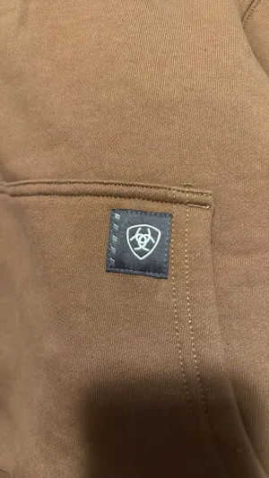 Men’s brown ariat work hoodie thumbnail 3