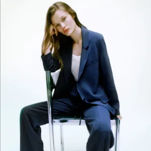 Zara POCKET BLAZER LIMITED EDITION BLUE NEW thumbnail 4