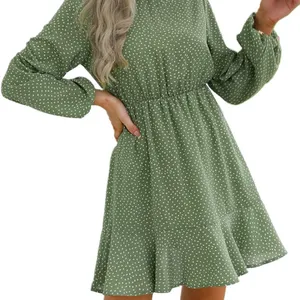 NWOT Green Polka Dot Dress thumbnail 1