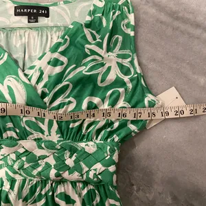 NWT Harper 241 Size S Green Wrap Top Braided Elastic Waist Sleeveless Maxi Dress thumbnail 9