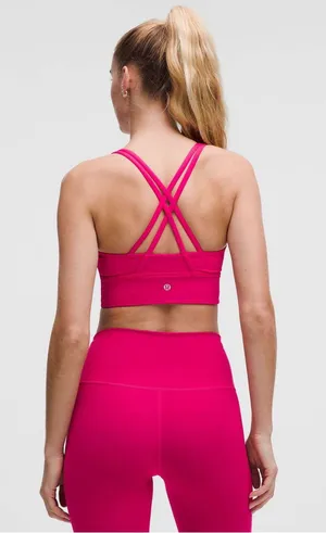 Lululemon Energy Longline Bra Medium Support, B-D Cups Passionate Size 12 thumbnail 1