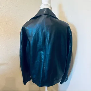 Princess Polly Faux Vegan Leather Motto Jacket size 6 thumbnail 4