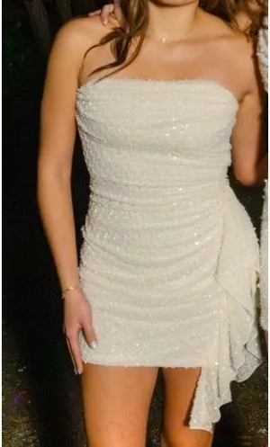 Oh Polly Beautiful Strapless White Dress thumbnail 4