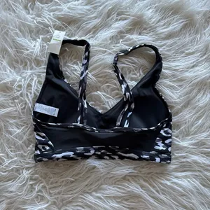 Aerie Goals Plunge Sports Bra Gray Size Small thumbnail 5