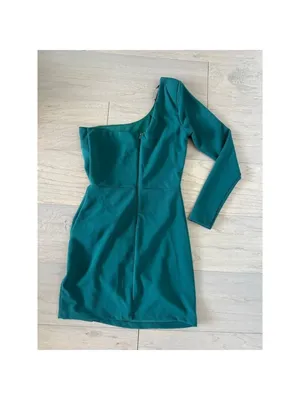 Windsor Teal Green One Shoulder Mini Dress XS thumbnail 7