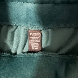 Victorias Secret On Point Green Velour Rhinestone Trim Joggers Small thumbnail 4