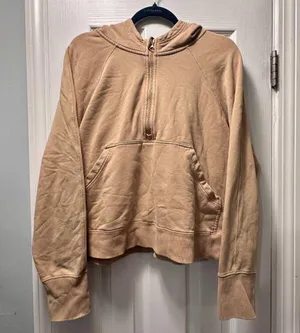 JoyLab Beige Half Zip Fleece Pullover Sweatshirt Size XL thumbnail 4