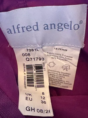 Alfred Angelo Strapless purple Ruched Sweetheart Gown 8 thumbnail 8