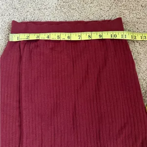 Free people Red Ribbed Faux Wrap Skirt thumbnail 6