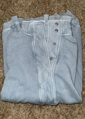 Aerie Light Blue Quarter-Zip thumbnail 1