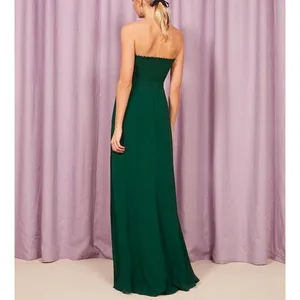 Reformation‎ Hibiscus Maxi Dress in Emerald Green Size Small Cut Out Bow Front thumbnail 3