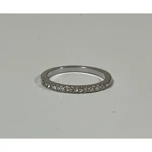 Silver Diamonds Diamond Band Ring Jewelry Size 8 💍 thumbnail 3