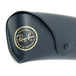 Ray-Ban Black Leather Glasses Case for Sunglasses Eyeglasses with Cleaning Cloth thumbnail 2