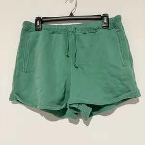 PACSUN Logo Embroidered Rolled Hem Sweat Shorts green‎ size Medium thumbnail 3