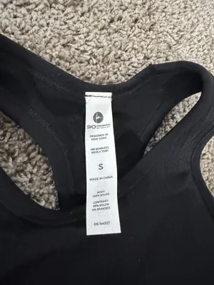 Black work out top thumbnail 2