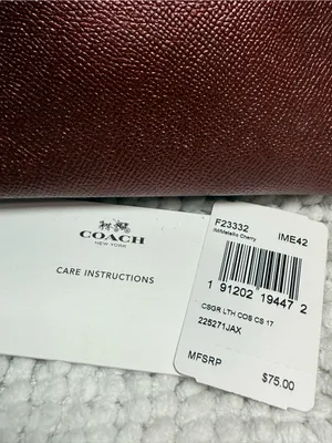 Coach Metallic Cherry Leather Cosmetic Case Makeup Bag Zip Pouch F23332 thumbnail 11