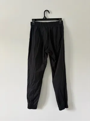 Monica Nera Black High Rise Cotton Ankle Length Jogger Casual Minimalist Pants S thumbnail 3