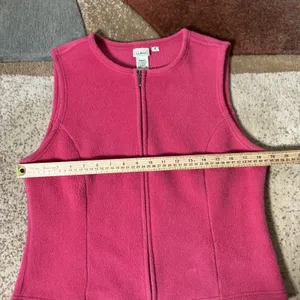 LL Bean Fleece Full Zip Vest Womens Granola Girl M Pink Gorpcore Layering thumbnail 3