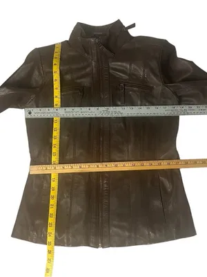 WILSONS LEATHER Brown Jacket Buttery Leather Moto Lined Womens Size Medium thumbnail 9