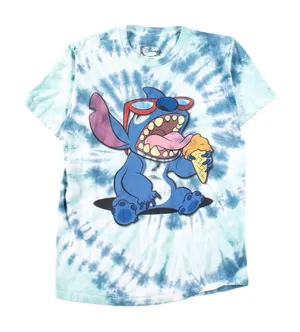 Disney Stitch Ice Cream Tie Dye T-Shirt thumbnail 1