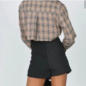 Princess Polly Black Everly Pinstripe‎ Skort Asymmetrical Wrap Front D-Ring 6 thumbnail 12
