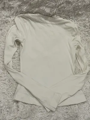 Free People White Ribbed Long-Sleeve Scoop Neck Top thumbnail 4