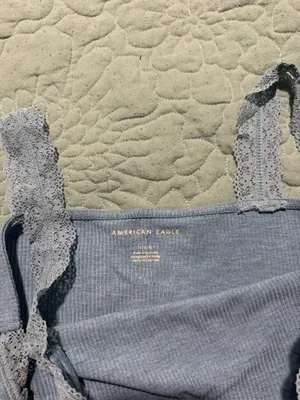 American Eagle Blue Lace Tank Top thumbnail 2