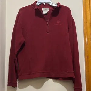 Longaberger Homestead Size Large Red Fleece Quarterzip thumbnail 1