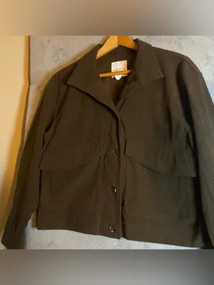 Avec Les Filles Women's‎ Brown Corduroy Relaxed Jacket size Small Cropped thumbnail 4