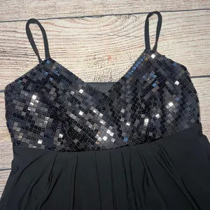 VTG y2k R&M Richards Black Sequin Babydoll Top USA‎ Made Party Womens 10 Elegant thumbnail 2