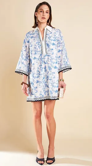 English Factory Timeless Toile Tunic Dress thumbnail 2