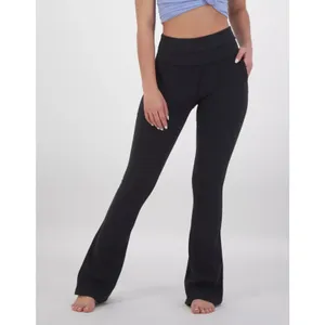 NWT OFFLINE By Aerie Ribbed Pocket Foldover Flare Leggings Black Sports XS Long thumbnail 2