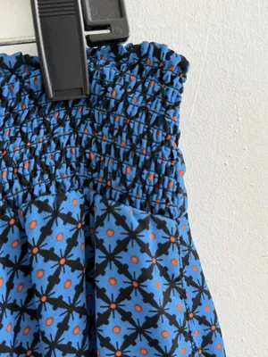 NEW Band Of Gypsies Palazzo Pants Wide Leg Flowy Blue & Orange Size LARGE thumbnail 4