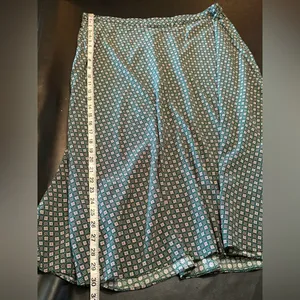 J. Jill Black and Cream Geometric A-Line Skirt thumbnail 10