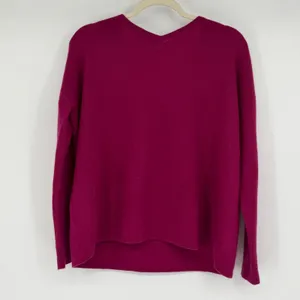 Charter Club Luxury 100% Cashmere‎ V-Neck Sweater Raspberry Pink XS Oversized thumbnail 2