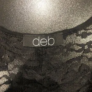 DEB Small Black Full Lace Back Bra/ Crop Top with Silver Band On‎ Bottom thumbnail 4