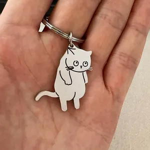 Cat Keychain Charm for Men Women Car Keychain Key Ring Bag Charm thumbnail 5