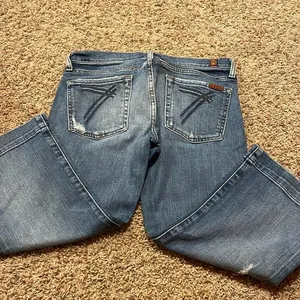 7 for all mankind denim blue jean capris size 29 thumbnail 2